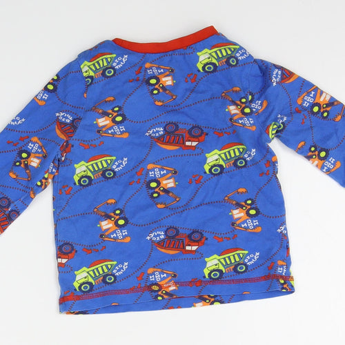 George Boys Blue    Pyjama Top Size 2-3 Years  - car pattern