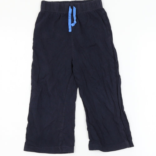 Marks and Spencer Boys Blue Solid Jersey  Pyjama Pants Size 4-5 Years