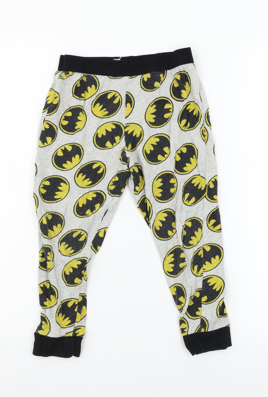 Batman Boys Grey Geometric Jersey  Pyjama Pants Size 5-6 Years  - Batman