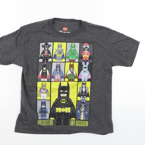 LEGO Boys Grey  Jersey Basic T-Shirt Size XS  - Lego Batman