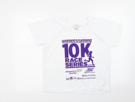 10k race series Womens White   Basic T-Shirt Size M