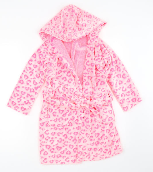 Marks and Spencer Girls Pink Animal Print  Top Robe Size 6-7 Years