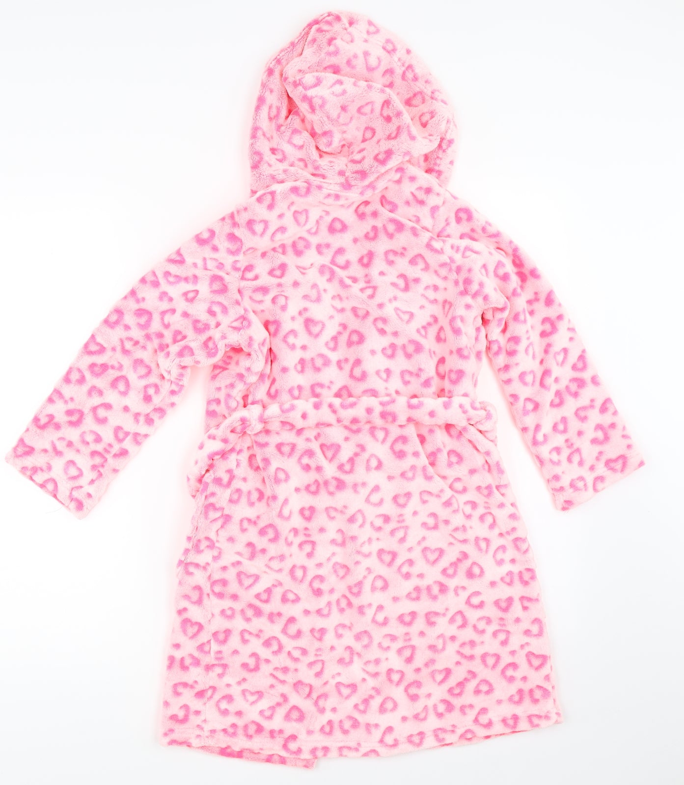 Marks and Spencer Girls Pink Animal Print  Top Robe Size 6-7 Years