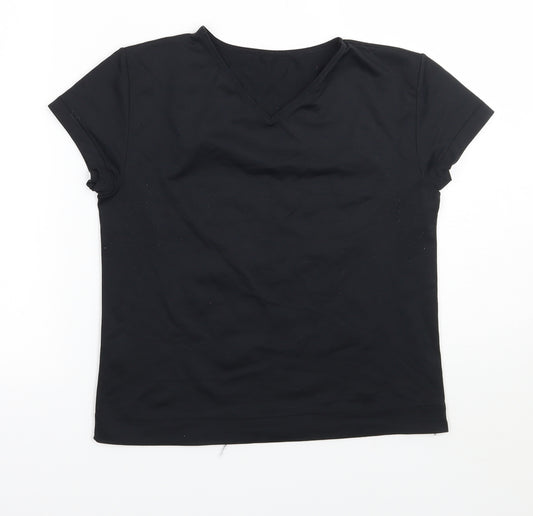 Preworn Womens Black   Basic T-Shirt Size 14