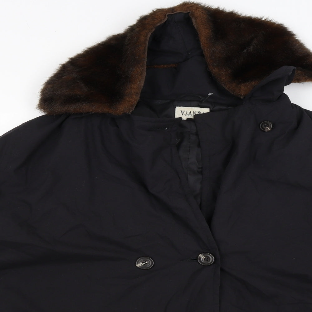 Vianni Womens Black   Jacket Coat Size L