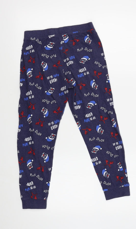 F&F Boys Blue    Lounge Pants Size 9-10 Years  - Christmas