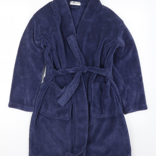 Cherokee Boys Blue Solid   Robe Size 7-8 Years
