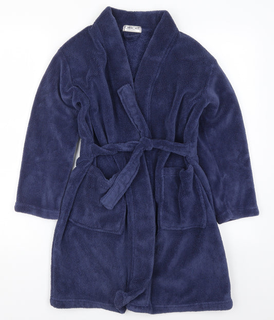 Cherokee Boys Blue Solid   Robe Size 7-8 Years