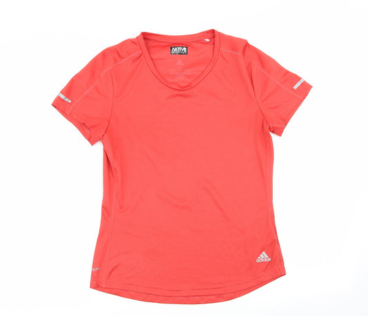 adidas Womens Red   Basic T-Shirt Size 8  - size 8-10
