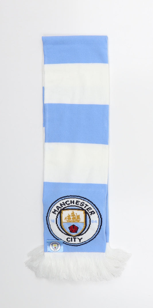 MANCHESTER CITY Boys Blue Striped  Scarf  One Size