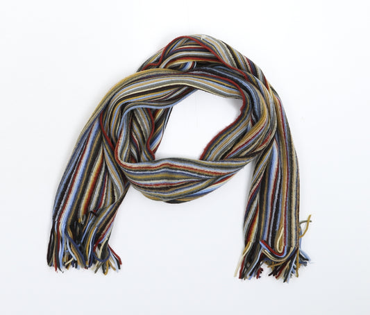 Preworn Mens Multicoloured Striped Knit Scarf  One Size
