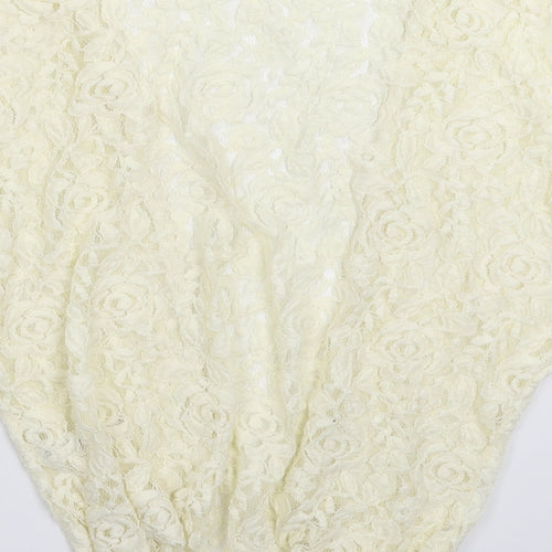 M&Co Girls White Floral  Jacket Coatigan Size 11-12 Years