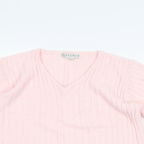 Classique Womens Pink   Pullover Jumper Size M