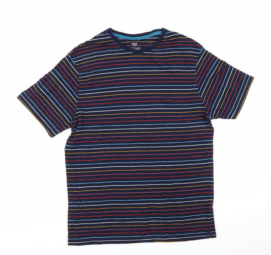 NEXT Mens Multicoloured Striped   Pyjama Top Size S