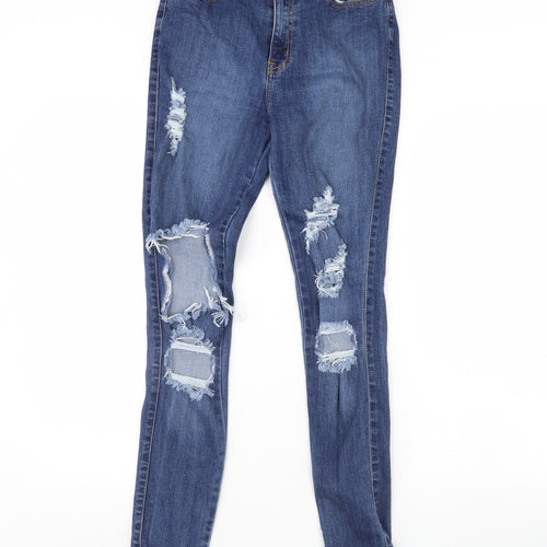 Fashion Nova Womens Blue  Denim Skinny Jeans Size 28 in L29 in