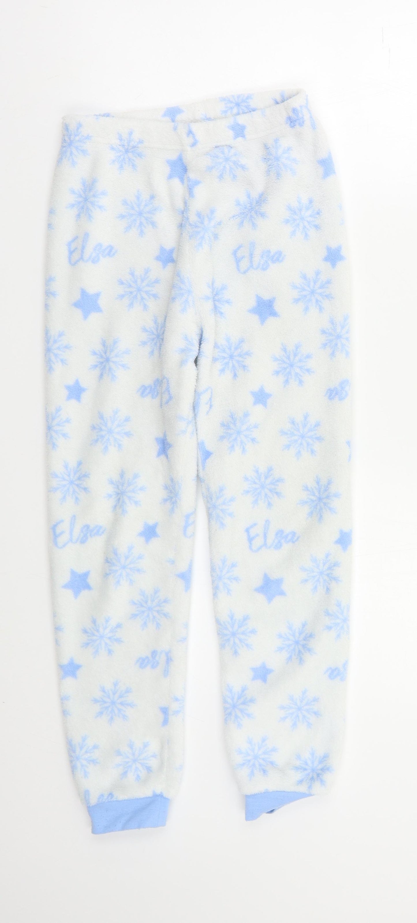 Primark Girls White Geometric   Pyjama Pants Size 7-8 Years  - Frozen