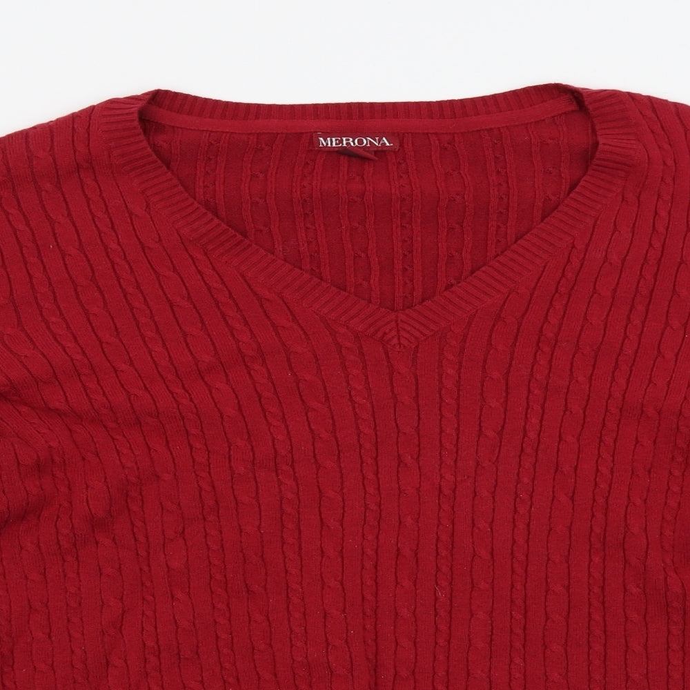 Merona Womens Red   Pullover Jumper Size 2XL