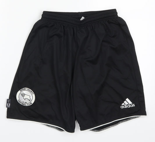 adidas Mens Black   Athletic Shorts Size S - Derby County Football Club