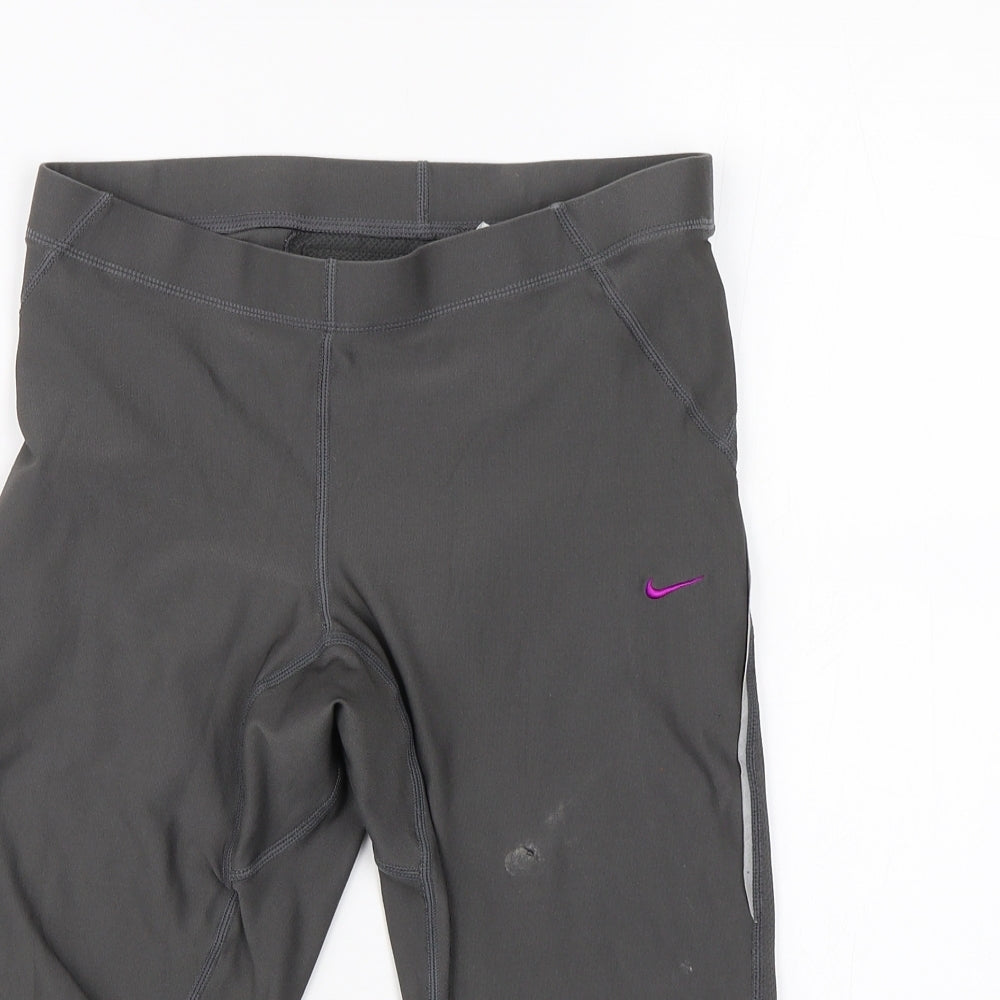Nike Womens Grey   Cropped Leggings Size S L13 in