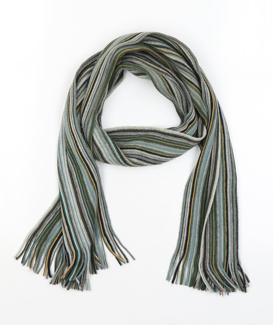 French Connection Mens Green Striped  Scarf  One Size