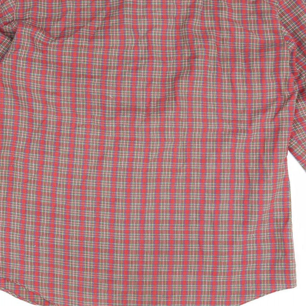 Thumbs up Mens Red Check   Dress Shirt Size M