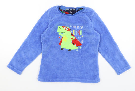 Chill Out Boys Blue    Pyjama Top Size 6-7 Years  - Super Dino