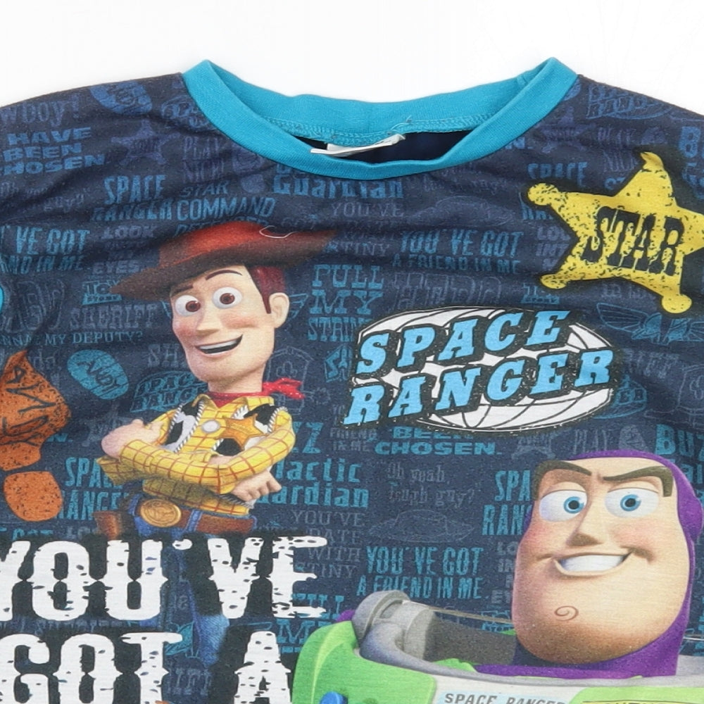 Preworn Boys Blue Solid   Pyjama Top Size 9-10 Years  - Toy Story You've Got a Friend in Me
