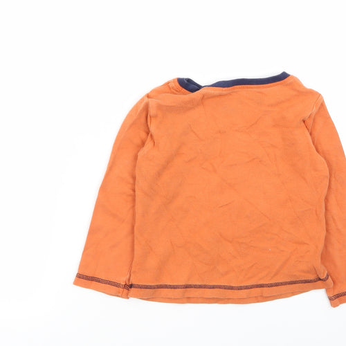 Asda George Boys Orange Solid   Pyjama Top Size 3-4 Years