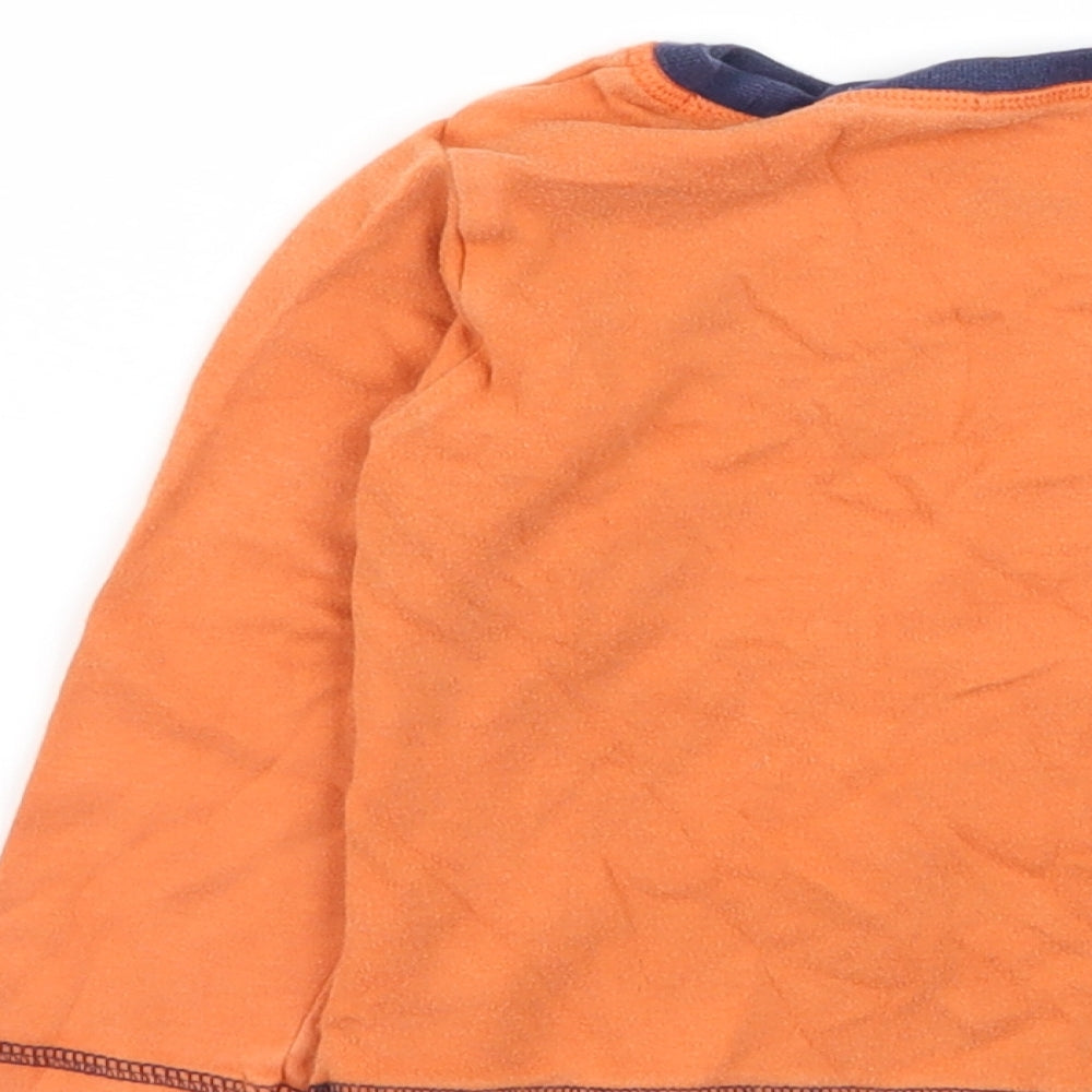 Asda George Boys Orange Solid   Pyjama Top Size 3-4 Years