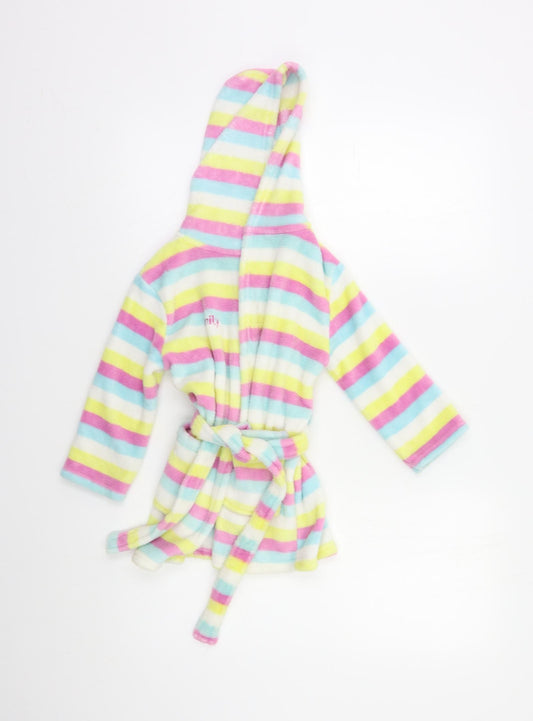TU Girls Multicoloured Striped  Kimono Robe Size 2-3 Years