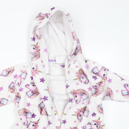 Emoji Girls White Solid  Cami Gown Size 5-6 Years  - UNICORN