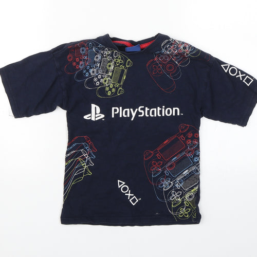 PlayStation Boys Blue   Basic T-Shirt Size 6-7 Years  - Playstation