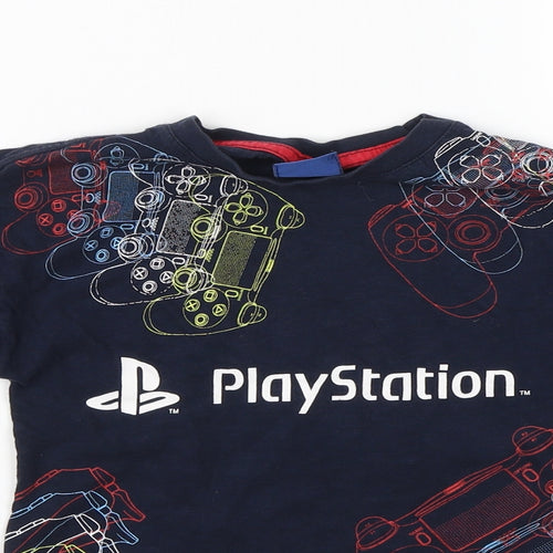 PlayStation Boys Blue   Basic T-Shirt Size 6-7 Years  - Playstation