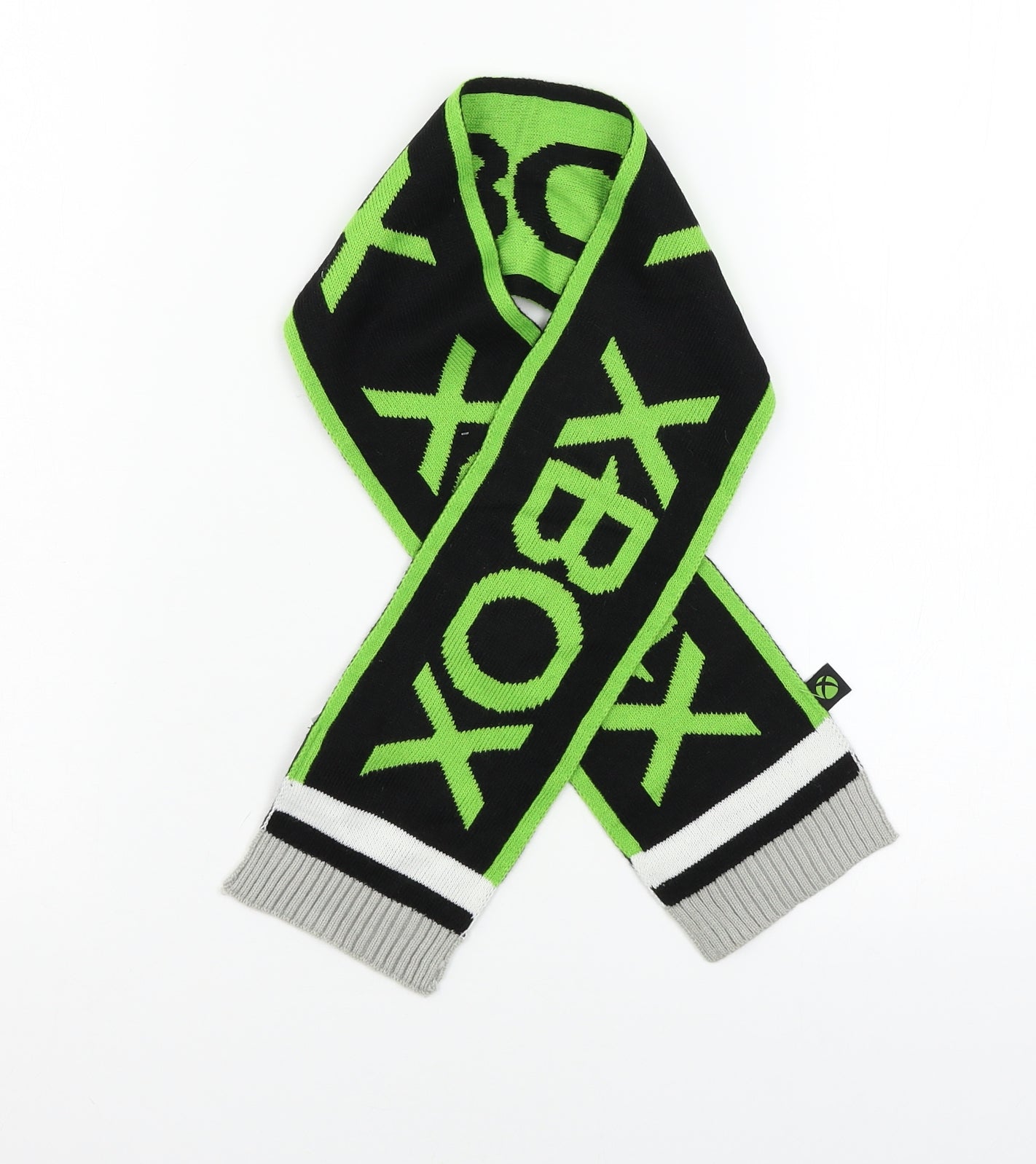 Xbox Boys Green Geometric Knit Rectangle Scarf Scarf One Size