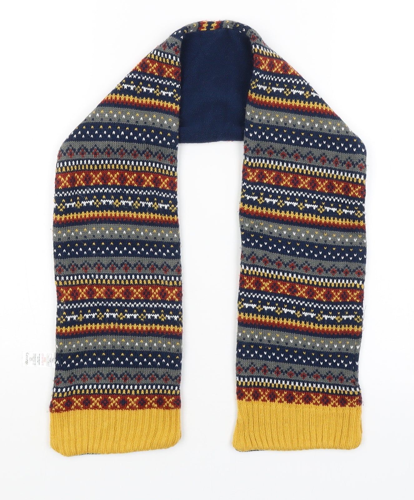 George Boys Blue Striped  Scarf  One Size