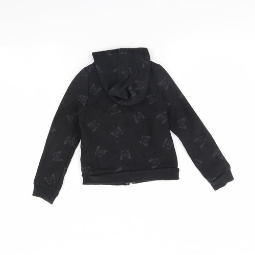 H&M Girls Black Animal Print  Jacket  Size 4 Years
