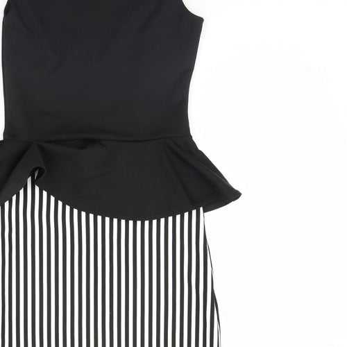 Evita Womens Black Striped  Bodycon  Size 10
