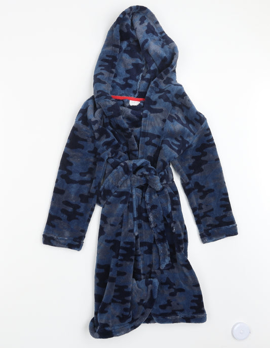 F&F Boys Blue Camouflage   Robe Size 5-6 Years