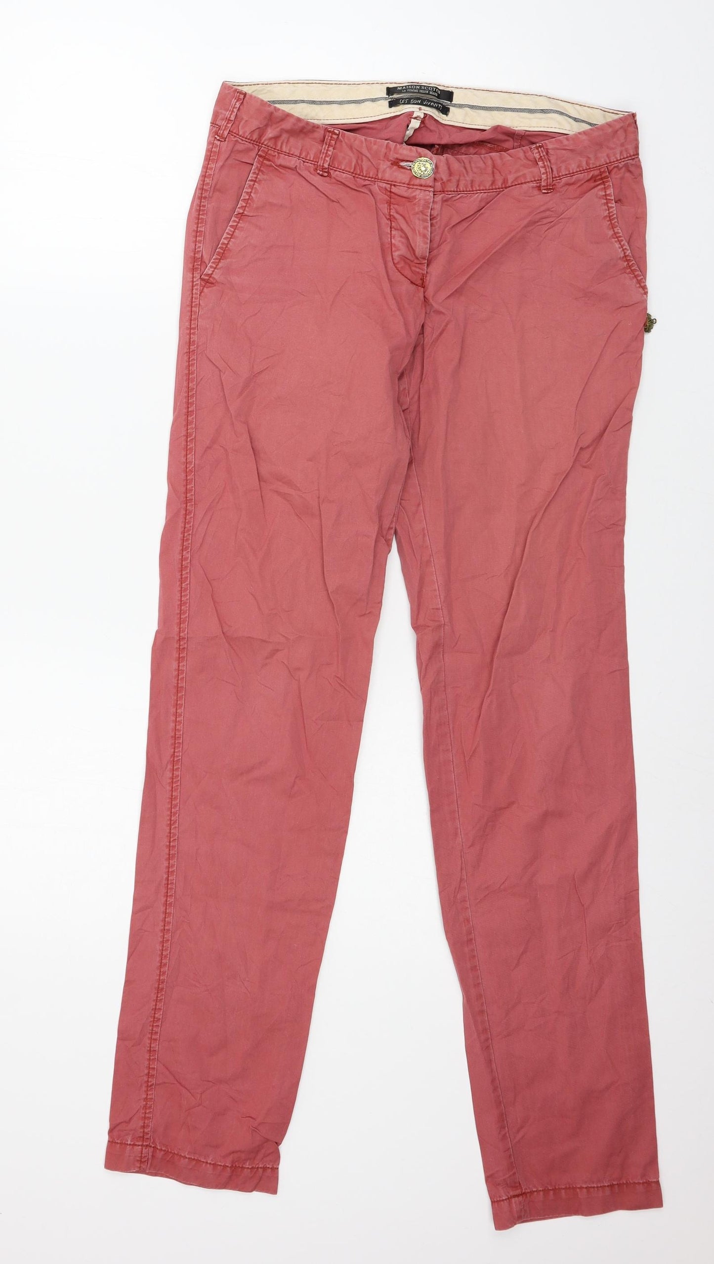 Maison Scotch Womens Pink   Trousers  Size 28 in L32 in