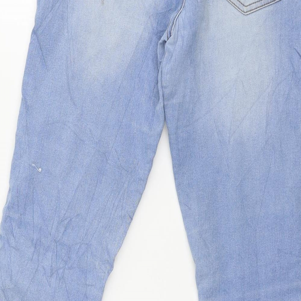 Destination Girls Blue Striped Denim Skinny Jeans Size 13 Years - Distressed