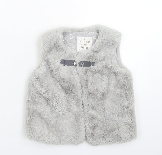Matalan Girls Grey  Fleece Gilet Jacket Size 3-4 Years