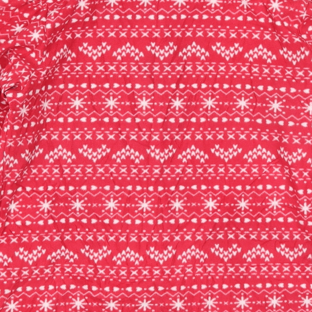 George Girls Red Geometric  Top Pyjama Top Size 11-12 Years  - Christmas Prints