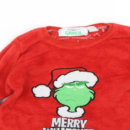 The Grinch Boys Red    Pyjama Top Size 7-8 Years  - The Grinch