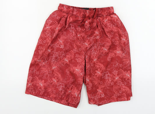 Hot Tuna Mens Red Floral  Bermuda Shorts Size S