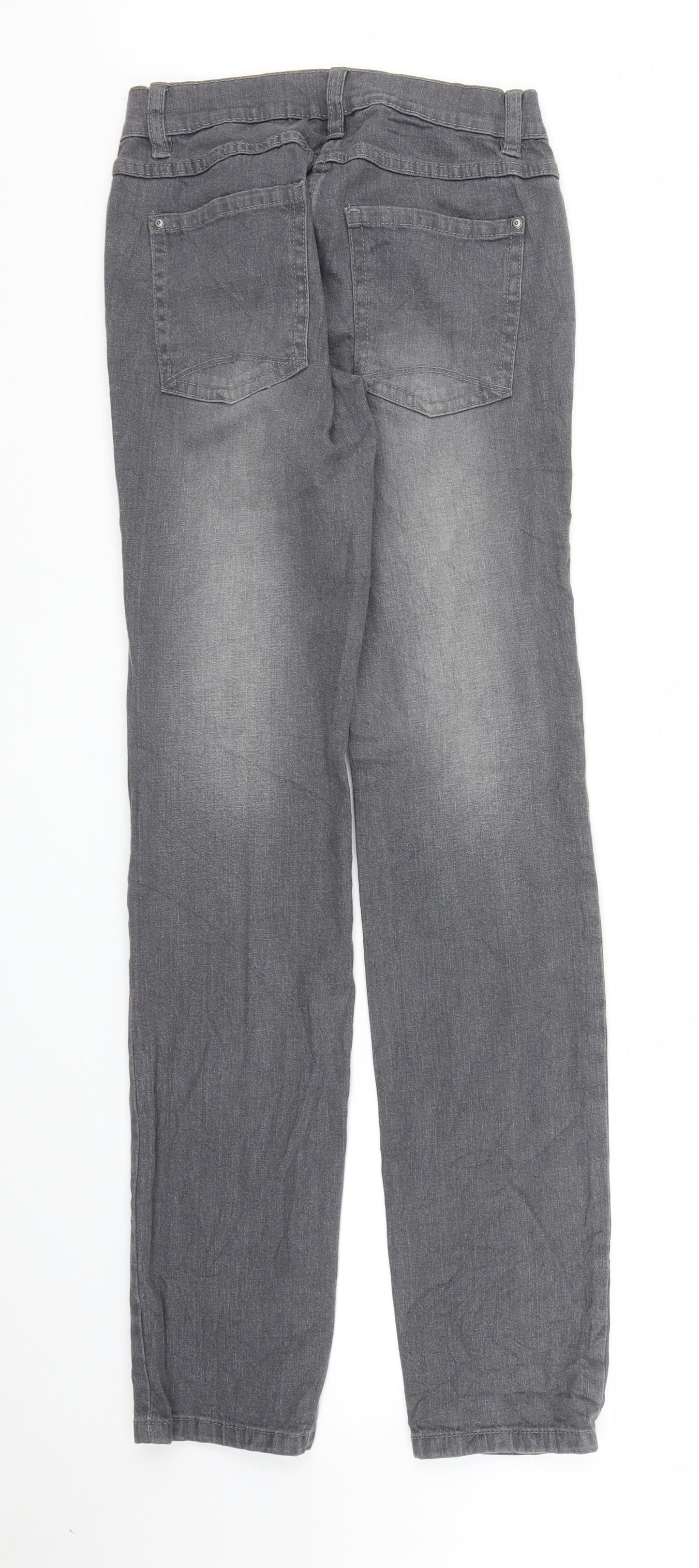 Gina Womens Grey  Denim Straight Jeans Size 6 L31 in
