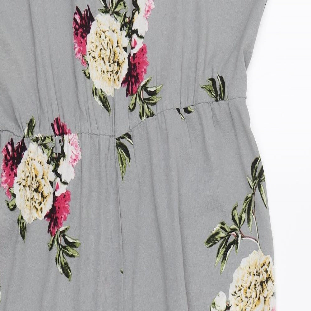 Grey hotsell floral jumpsuit