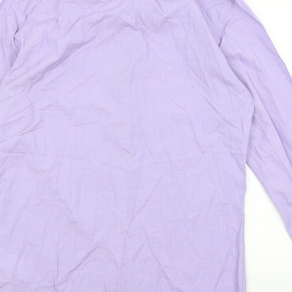 Jeff Banks Mens Purple    Dress Shirt Size 14.5