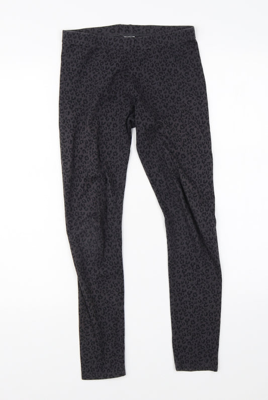 F&F Girls Grey Animal Print   Pyjama Pants Size 12-13 Years