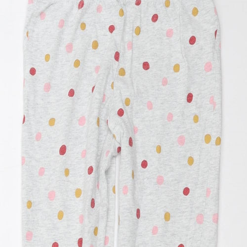 F&F Girls Grey Polka Dot   Pyjama Pants Size 7-8 Years