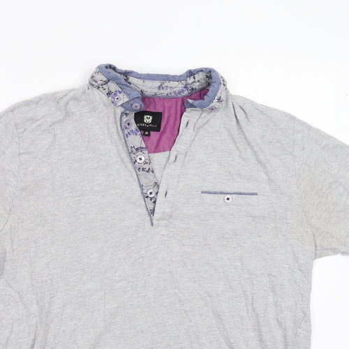 Steel & Jelly Mens Grey    Polo Size M